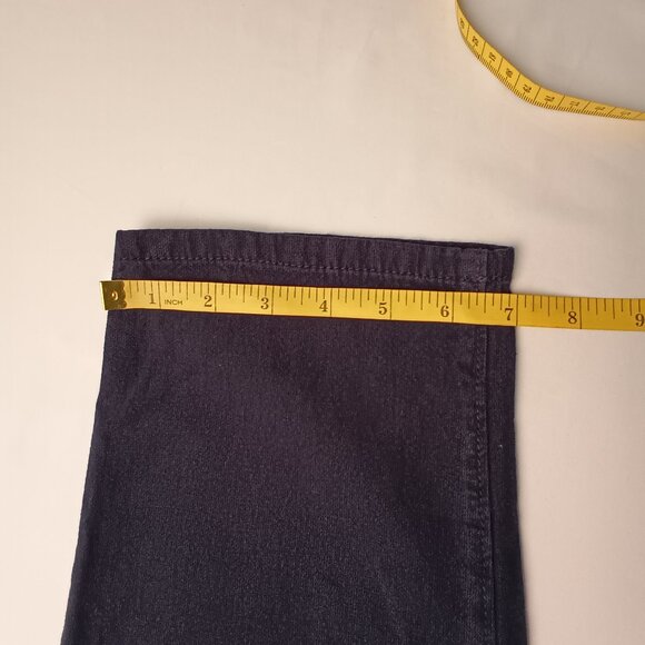 Loft Marisa Linen Blend Pants Size 10 Mid Rise Tapered Leg Navy Blue Color - Picture 10 of 10